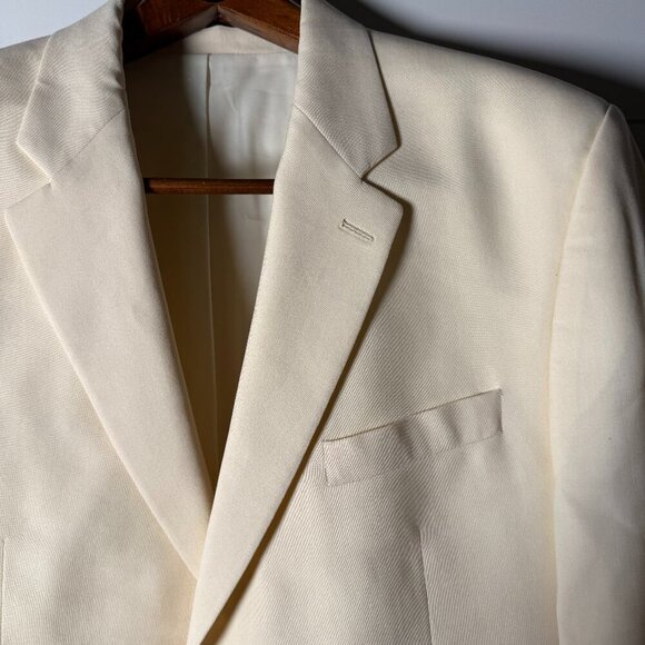 Ralph Ralph Lauren Wool Lycra Blazer Cream Size 44 R - Picture 4 of 12